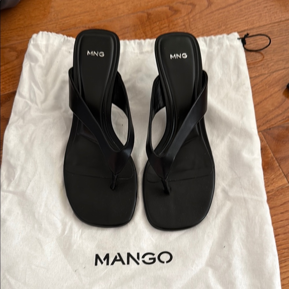 Mango Black Sandals size 38